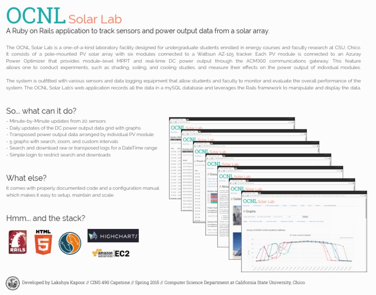 Solar Lab: A Ruby On Rails Application To Track Sensors and Power ...