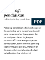 Psikologi Pendidikan - Wikipedia Bahasa Indonesia, Ensiklopedia Bebas