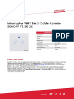 Interruptor WiFi Táctil Doble Remoto SONOFF T1 EU 2C