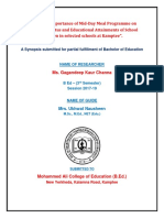 A Study of Importance of Mid-Day Meal Programme On Nutritional Status and Educational Attainments of School Children in Selected Schools at Kamptee"