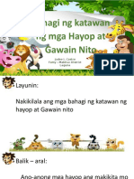 Bahagi Ng Katawan Ng Mga Hayop