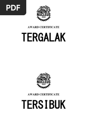 Award Certificate