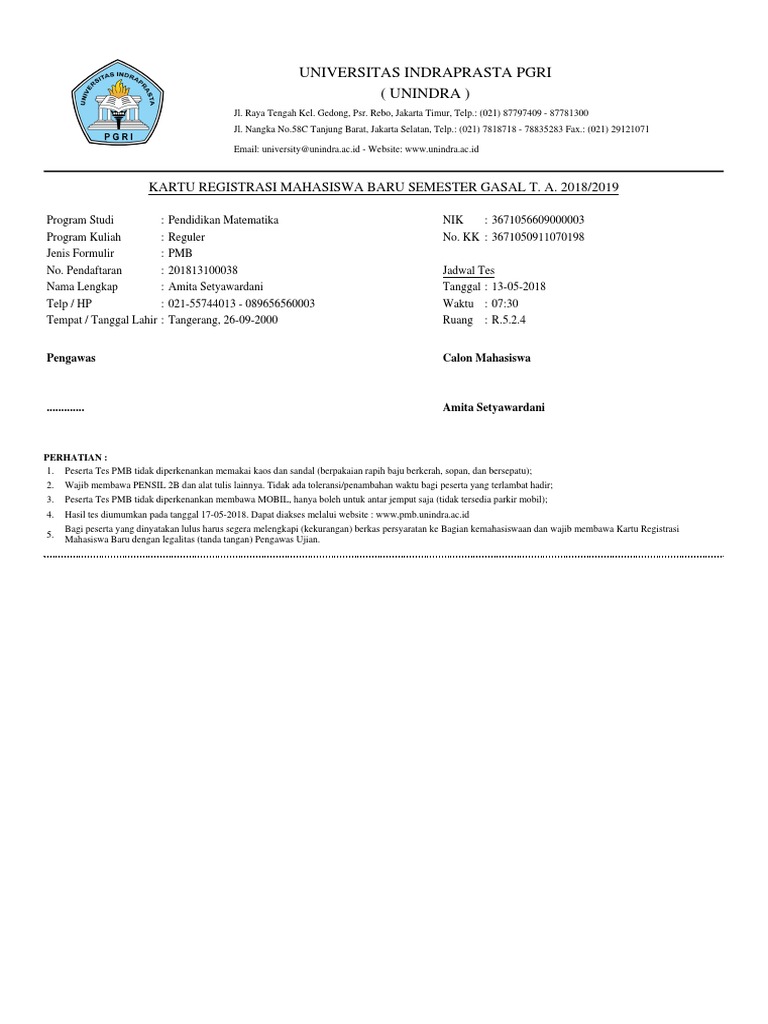 Soal Tes Pmb Unindra Ilmusosial Id
