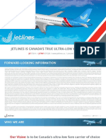 Jetlines Is Canada'S True Ultra-Low Cost Carrier::TSX-V:Otcqb WWW - Jetlines.ca J