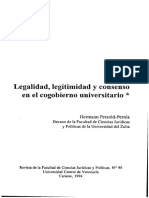 Legalidad, Legitimidad y Consenso en El Cogobierno Universitario_ Hermann Petzold