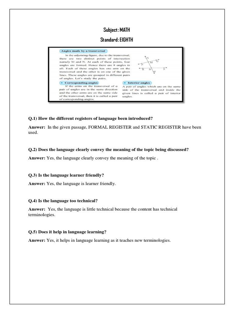 English Registers Zikra English Language Question