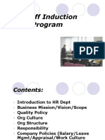 HR Induction Programme