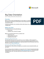Big Data Orientation