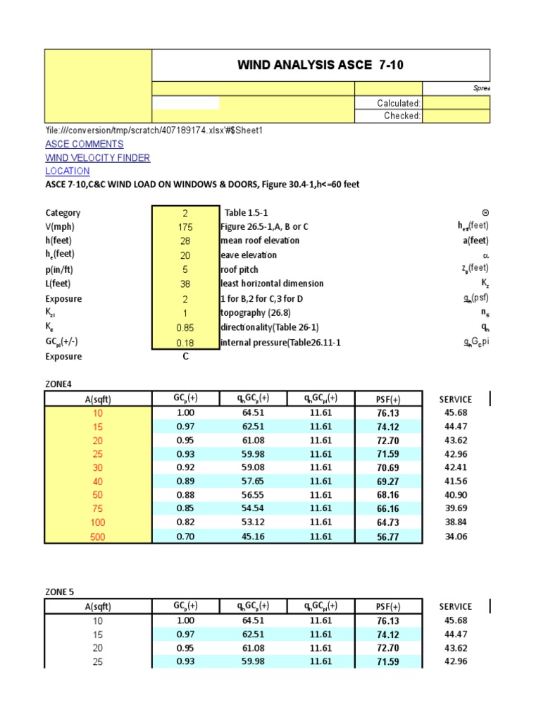 Wind Analysis Asce 7-10: ASCE 7-10, C&C WIND LOAD ON WINDOWS & DOORS ...