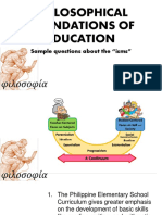 Philosophical Foundations of Education: Sample Questions About The "Isms"