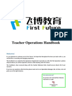 Teacher Operations Handbook: Welcome!