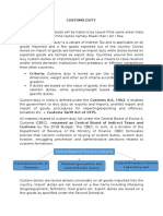 Customs Duty Guide: Taxes, Rates, and Procedures