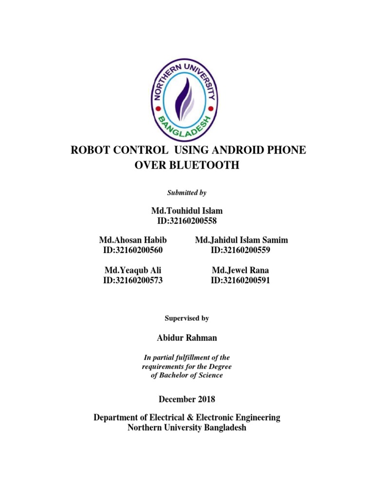 Bluttoh Control Robot | PDF | Android (Operating System) | Mobile App