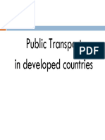 Public Transport in Developed Countries