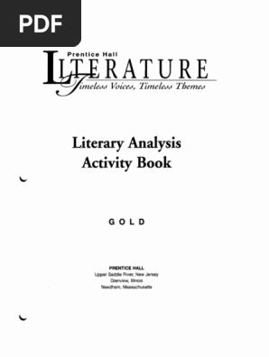 Literary Analysis Activity Book
