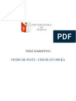 Studiu de Piata - Ciocolata Milka