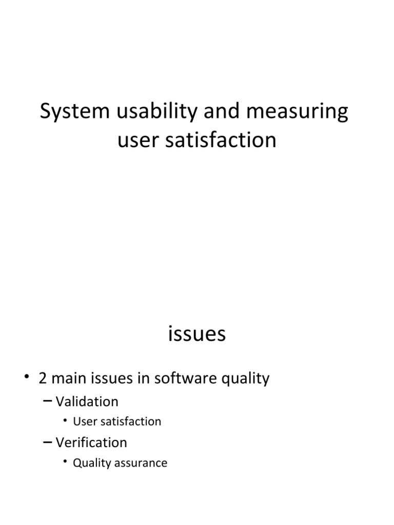 Usability Testing and User Satisfaction Guide | PDF | Usability ...