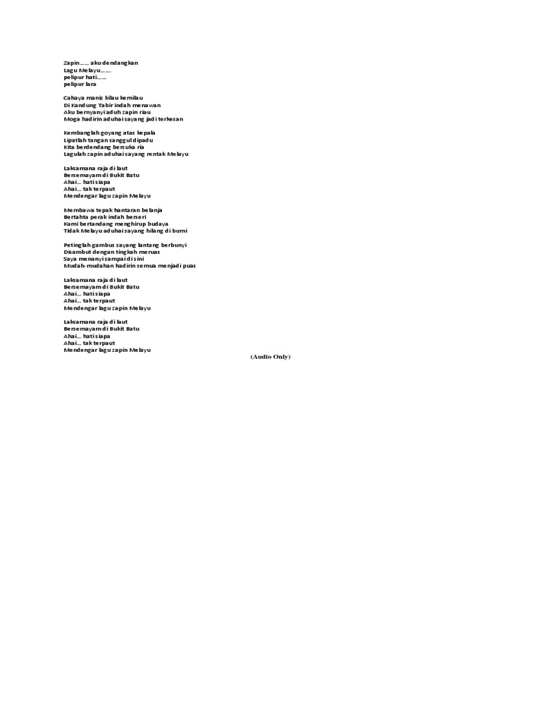 Lirik Lagu Pdf