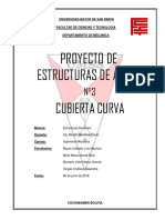 CUBIERTA CURVA PROYECTO DE ESTRUCTURAS N°3