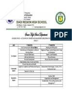 Senior High School ABM Track Subject Scheduling Grade 11