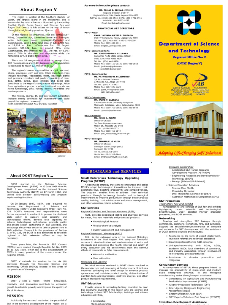 DOST V Brochure | PDF | Business