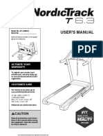 NORDICTRACK T 6.3 Treadmill Manual