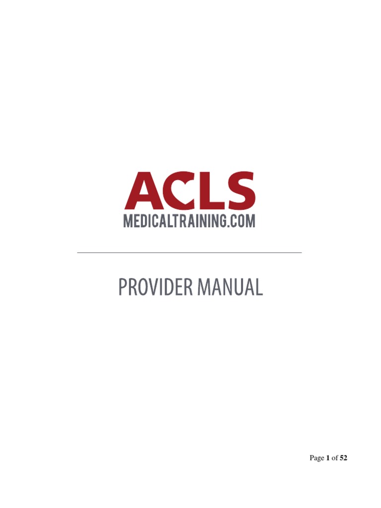 2015 ACLS Provider Manual PDF | PDF | Cardiopulmonary