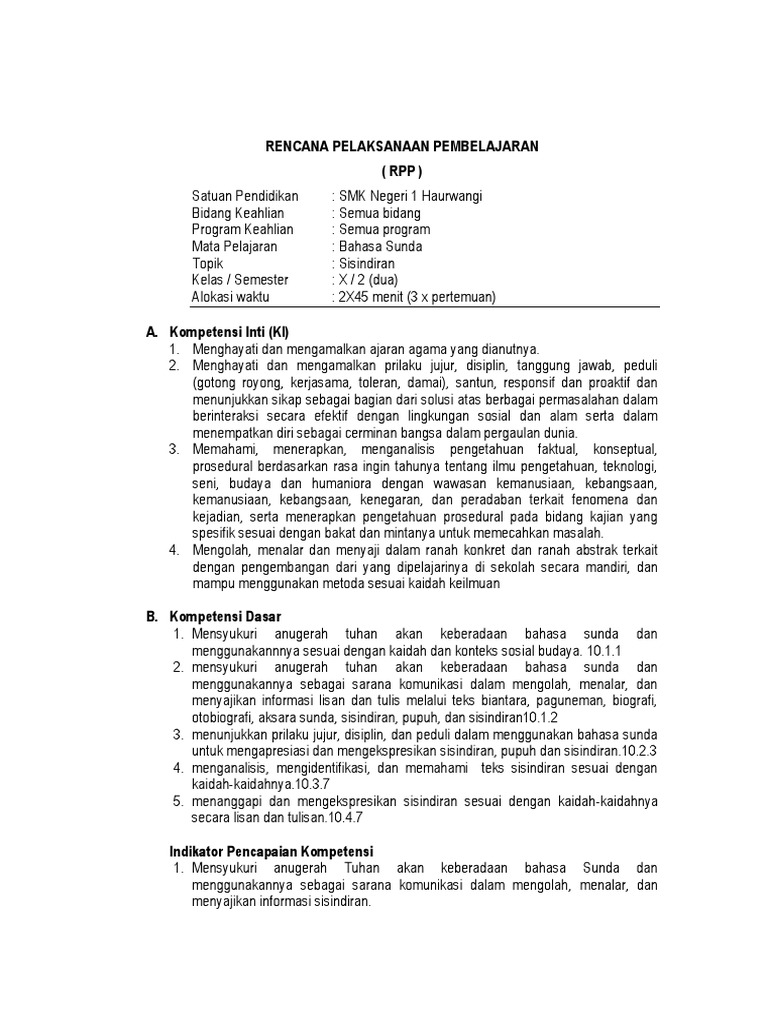 Rpp Sisindiran