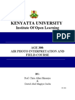 AGE 300 Air Photo Interpretation and Field Course