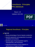 Regional Anesthesia - Principles PFN:18DAAL05: Hours: 1.0