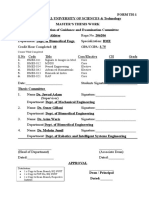 Form Th-1 National University of Sciences & Technology Master'S Thesis Work Formulation of Guidance and Examination Committee