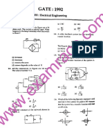 GATE Electrical Engineering 1992