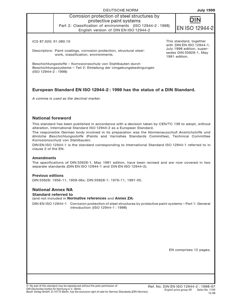 Iso 12944-2 PDF | PDF | Standards Organization | International ...