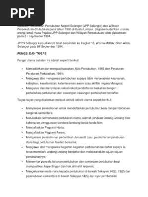 Jppm Selangor Cara Penubuhan Pdf