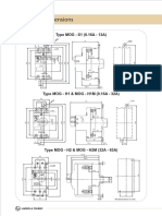 Overall Dimensions and Specifications for MOG Circuit Breakers