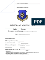 Sami/Wami Manual 2010: SQDN: - Room: - Occupant Last Names
