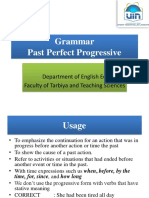 Grammar Past Perfect Progressive: 1-C Department of English Education Faculty of Tarbiya and Teaching Sciences