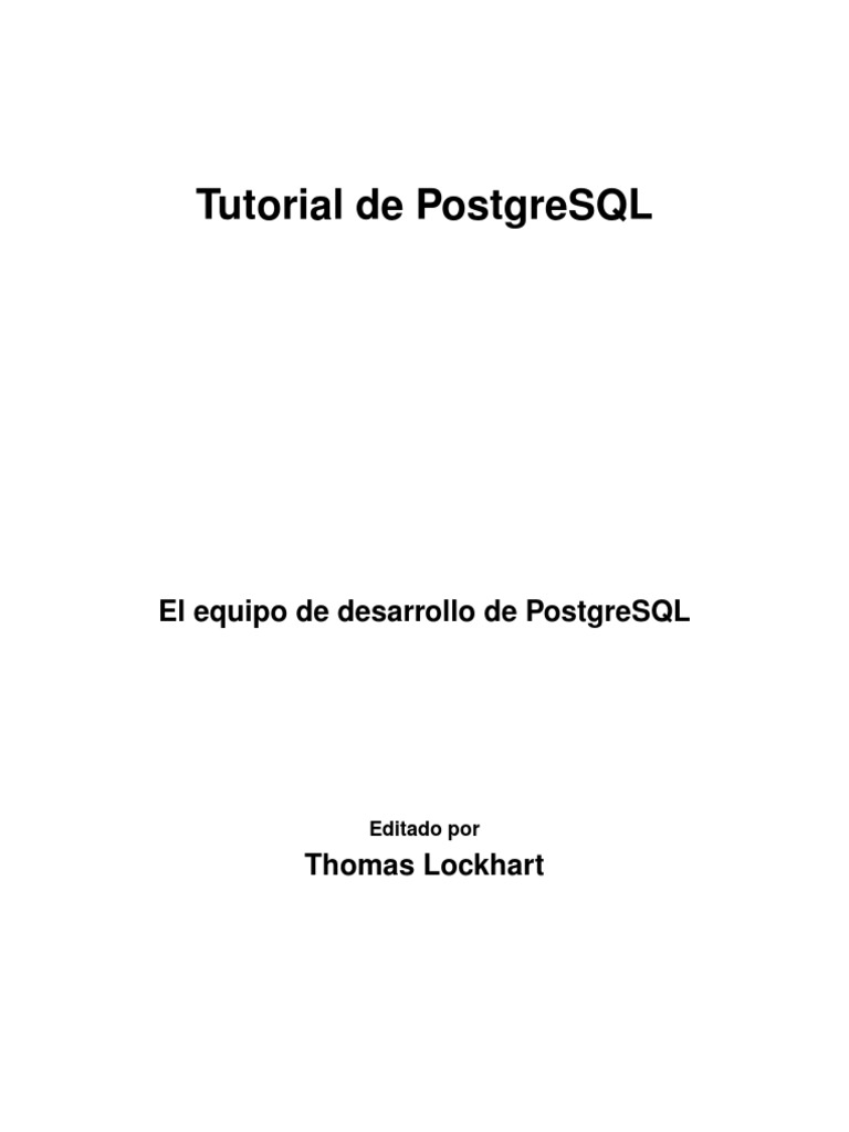 Guía Completa de PostgreSQL | PDF | Postgre Sql | SQL