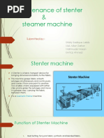 Stenter Machine Overview and Functions | PDF