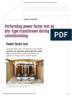 Power Factor Dry Type Transformer Testing