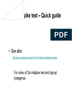 Dix Hallpike Test Quick Guide