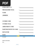 Ignou Assignments Acknowledgement Card | PDF | Written Communication ...