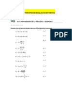 Propiedades de La Igualdad Despejes Actividad2