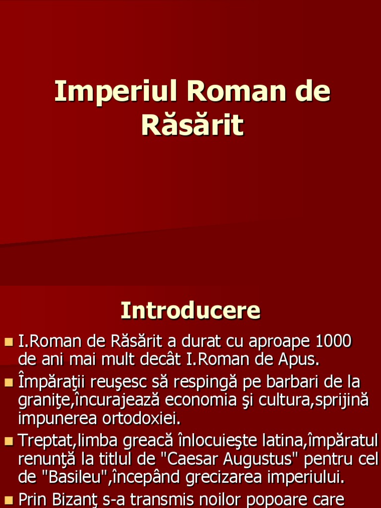 Imperiul Roman de Rasarit | PDF