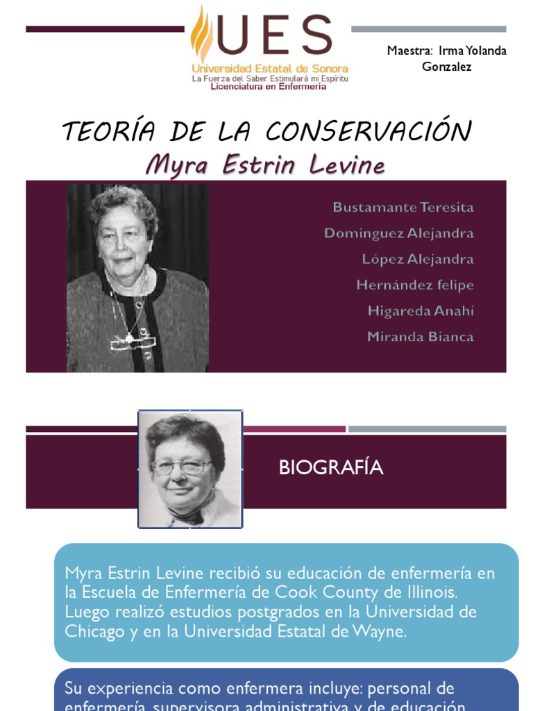 Teoria de La Conservacion de Myra Levine | PDF | Enfermería | Medicina