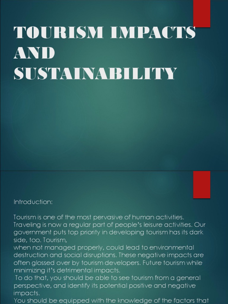 Tourism Impacts AND Sustainability | PDF | Tourism | Employment
