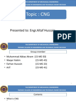 Topic: CNG: Presented To: Engr - Altaf Hussain