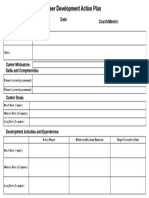 Career Development Plan Template