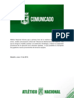 Comunicado #21 Atlético Nacional