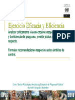 Evaluación de eficiencia y eficacia de programa